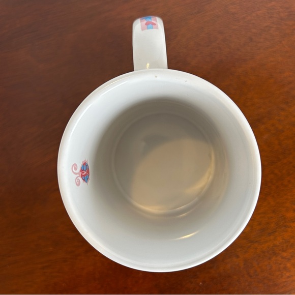 Vintage Barbie Pink, Garden Heart Lady Bugs, Ceramic Coffee Cup Mug 2000 Y2K - Picture 5 of 7